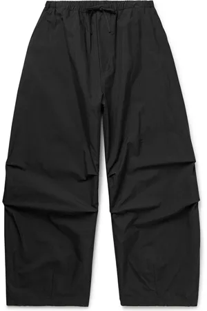 AMOMENTO Wide-Leg Cotton-Blend Twill Drawstring Trousers - Men - - L
