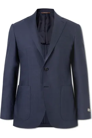 CANALI Kei Linen and Wool-Blend Suit Jacket - Men - - IT 48