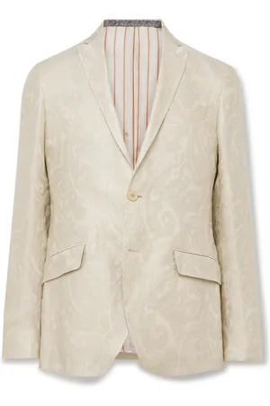Etro Paisley-Jacquard Linen-Blend Suit Jacket - Men - - IT 48