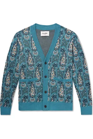 Corridor Kabir Paisley-Jacquard Mercerised Pima Cotton Cardigan - Men - - M