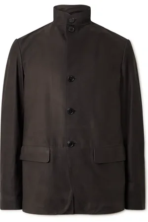 Ermenegildo Zegna Nehru-Collar Nubuck Jacket - Men - - IT 52