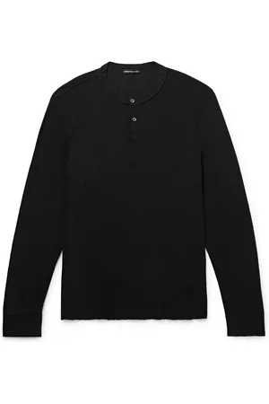 James Perse Cotton-Jersey Henley Shirt - Men - - 5