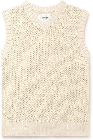 Corridor Open-Knit Organic Cotton Sweater Vest - Men - - L