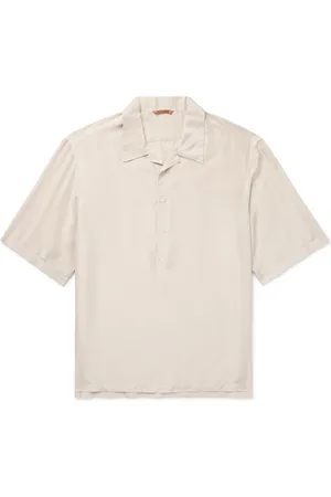 BARENA Camp-Collar Silk Shirt - Men - - IT 56