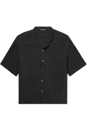 BARENA Bagolo Grao Camp-Collar Ribbed Woven Shirt - Men - - IT 46