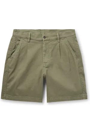 Corridor Straight-Leg Pleated Garment-Dyed Cotton-Blend Twill Shorts - Men - - UK/US 34