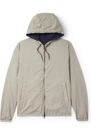 HERNO Reversible Virgin Wool and Silk-Blend and Shell Hooded Jacket - Men - - IT 50