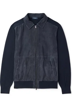 HERNO Suede-Panelled Cotton Jacket - Men - - IT 48