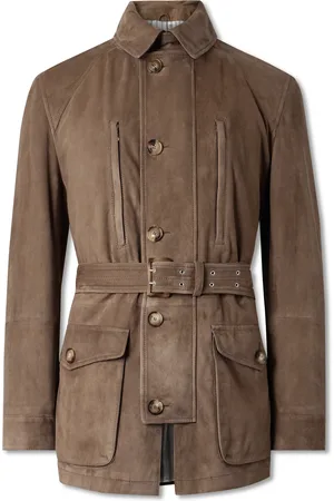 Brunello Cucinelli Belted Suede Field Jacket - Men - - M