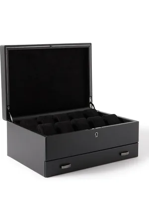 Wolf British Racing Pebble-Grain Vegan Leather Storage and Ten-Piece Watch Box - Men
