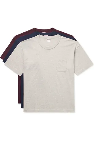 VISVIM Sublig Jumbo Three-Pack Cotton-Blend Jersey T-Shirts - Men - - 2