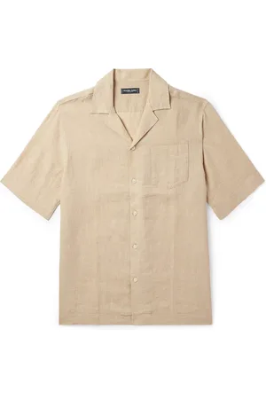 Frescobol Carioca Angelo Camp-Collar Linen Shirt - Men - - L