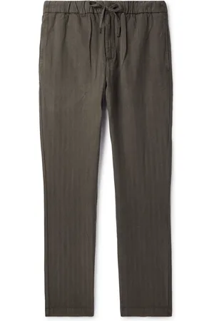 Frescobol Carioca Oscar Tapered Herringbone Lyocell, Linen and Cotton-Blend Trousers - Men - - UK/US 30
