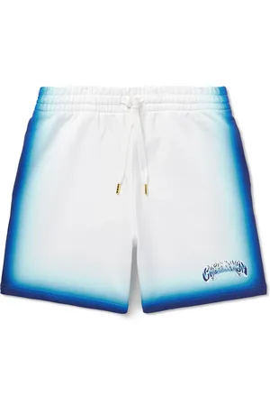 Casablanca Straight-Leg Logo-Print Dégradé Cotton-Jersey Drawstring Shorts - Men - - L