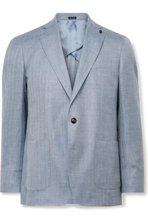 Peter Millar Gavin Slim-Fit Herringbone Wool, Silk and Linen-Blend Blazer - Men - - UK/US 38