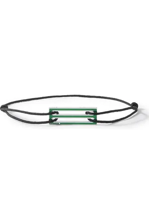 Le Gramme Le 2.5g Sterling Silver, Enamel and Cord Bracelet - Men