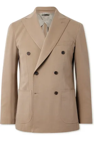 BRIONI Soffio Double-Breasted Silk-Twill Blazer - Men - - IT 48