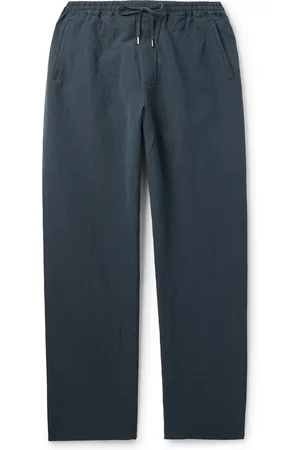 A KIND OF GUISE Samurai Straight-Leg Cotton and Linen-Blend Seersucker Drawstring Suit Trousers - Men - - IT 48