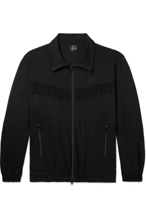 Pins & Needles Logo-Embroidered Fringed Tech-Jersey Track Jacket - Men - - M