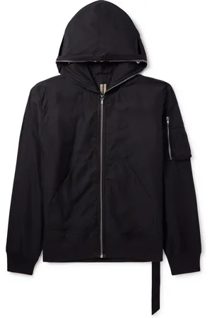 DRKSHDW BY RICK OWENS Padded Webbing-Trimmed TENCEL™ Lyocell-Ripstop Hooded Bomber Jacket - Men - - L