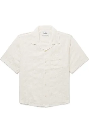 Corridor Convertible-Collar Striped Cotton-Blend Seersucker Shirt - Men - - S