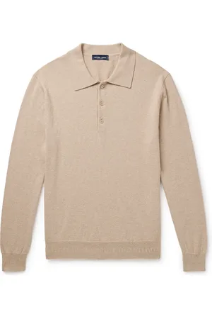 Frescobol Carioca Teo Cotton and Cashmere-Blend Polo Shirt - Men - - M