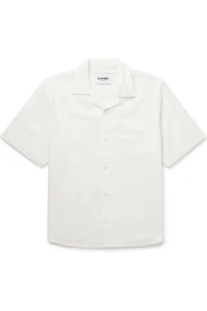 Corridor Camp-Collar Basketweave Cotton Shirt - Men - - L