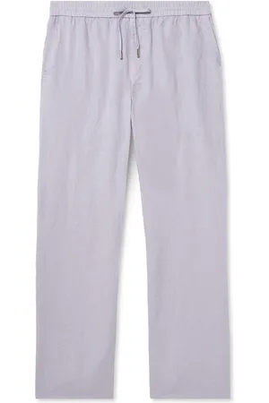 Mr P. Edward Straight-Leg Garment-Dyed Linen Drawstring Trousers - Men - - 30