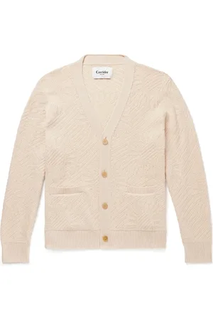 Corridor Sunflower Jacquard-Knit Organic Mercerised Cotton Cardigan - Men - - M