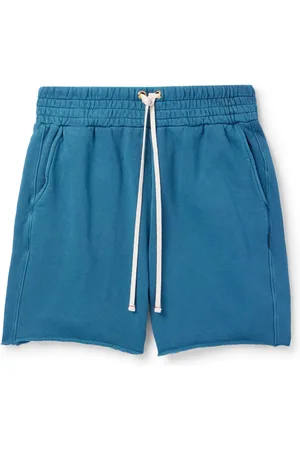 Les Tien Yacht Straight-Leg Garment-Dyed Cotton-Jersey Drawstring Shorts - Men - - S