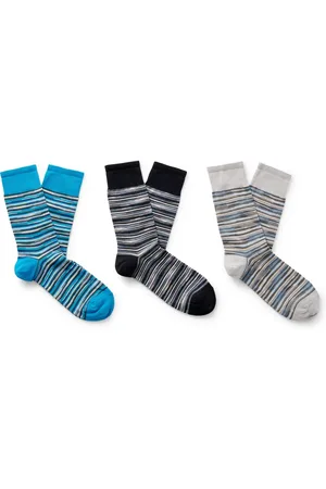 Missoni Three-Pack Space-Dyed Crochet-Knit Cotton-Blend Socks - Men - - L