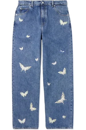 OUR LEGACY Vast Wide-Leg Embroidered Jeans - Men - - UK/US 32