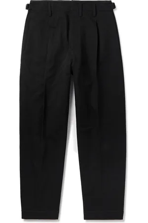 LEMAIRE Carrot Tapered Pleated Cotton-Drill Trousers - Men - - IT 52