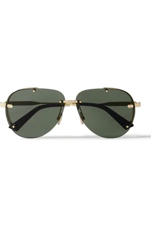 Dior NeoDior A1U Aviator-Style Guilloché -Tone Sunglasses - Men