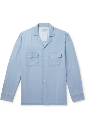 OFFICINE GENERALE Leto Convertible-Collar Lyocell Shirt - Men - - XXL