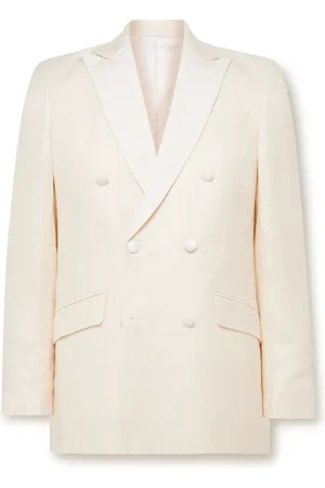 Favourbrook Double-Breasted Herringbone Linen and Silk-Blend Tuxedo Jacket - Men - - UK/US 44