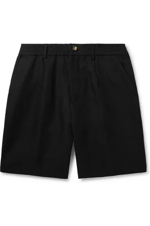 Brunello Cucinelli Straight-Leg Pleated Linen and Cotton-Blend Twill Bermuda Shorts - Men - - IT 44
