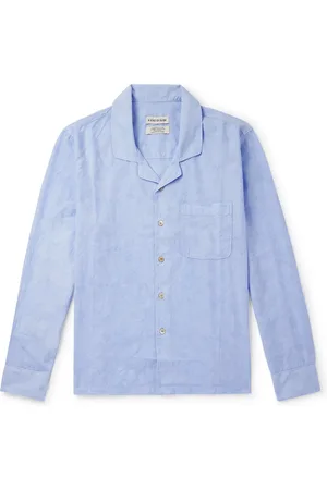 A KIND OF GUISE Camp-Collar Garment-Dyed Cotton Shirt - Men - - L