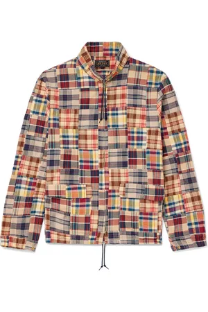 Beams Swing Checked Patchwork Cotton-Madras Jacket - Men - - S