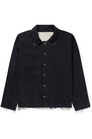 Kartik Research Reversible Frayed Embroidered Cotton-Voile Jacket - Men - - M