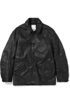VISVIM Crinkled-Leather Jacket - Men - - 3