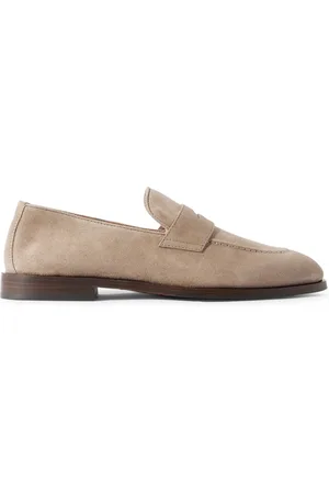 Brunello Cucinelli Flex Suede Penny Loafers - Men - - EU 40