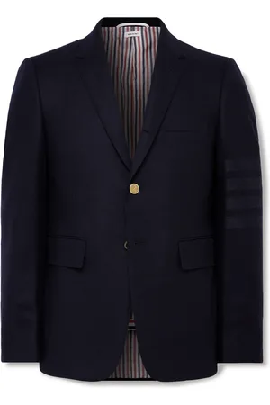 Thom Browne Slim-Fit Striped Wool and Cashmere-Blend Flannel Suit Jacket - Men - - 1