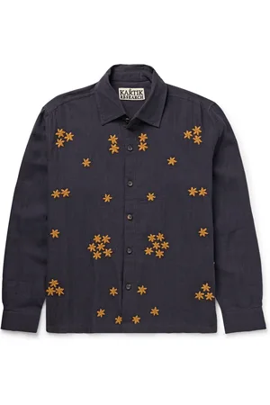 Kartik Research Embroidered Cotton-Voile Shirt - Men - - M