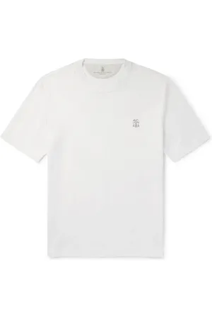 Brunello Cucinelli Logo-Print Cotton-Jersey T-Shirt - Men - - M