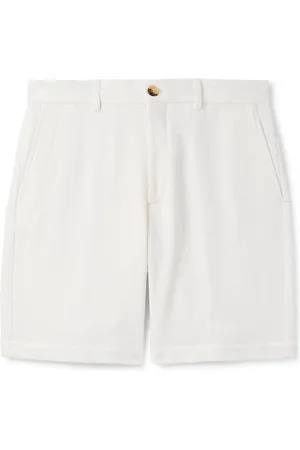 Brunello Cucinelli Straight-Leg Herringbone Cotton and Linen-Blend Bermuda Shorts - Men - - IT 52