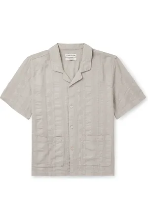 A KIND OF GUISE Camp-Collar Embroidered Cotton-Gauze Shirt - Men - - XL