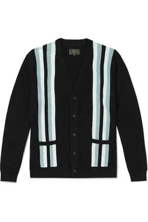 Beams Striped Cotton Cardigan - Men - - XL