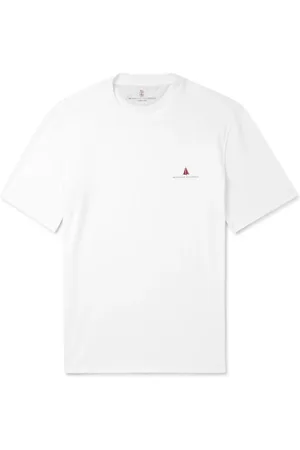 Brunello Cucinelli Slim-Fit Logo-Print Cotton-Jersey T-Shirt - Men - - L