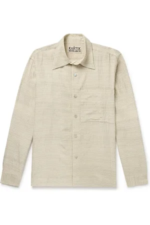 Kartik Research Checked Cotton and Silk-Blend Shirt - Men - - S